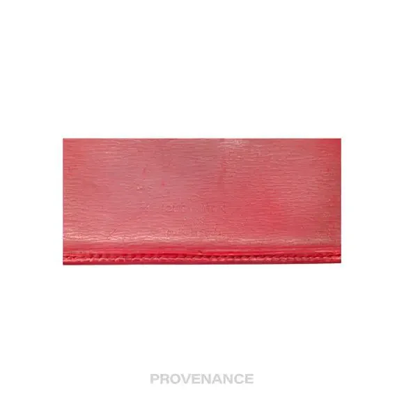 🔴 Louis Vuitton Card Holder Wallet - Red Epi Leather